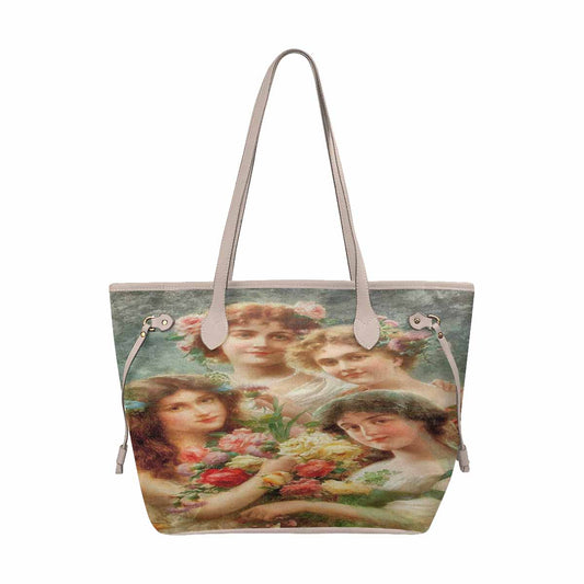 Victorian Lady Design Handbag, Model 1695361, Girls, BEIGE/TAN TRIM