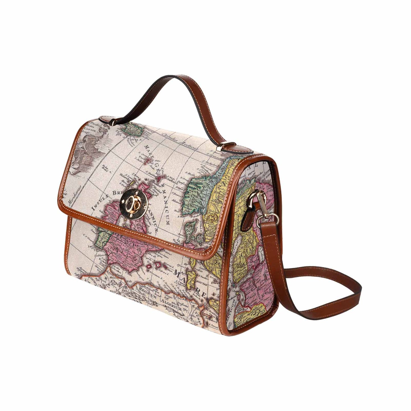 Antique Map Handbag, Model 1695341, Design 43