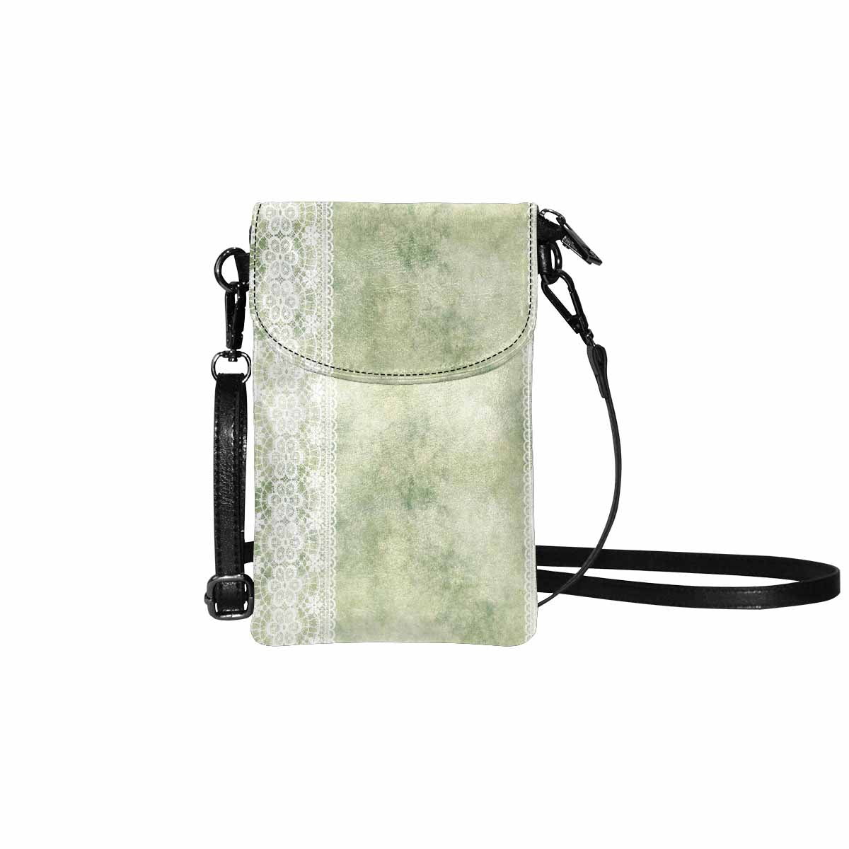 Victorian lace print cell phone purse, mobile purse, Design 42