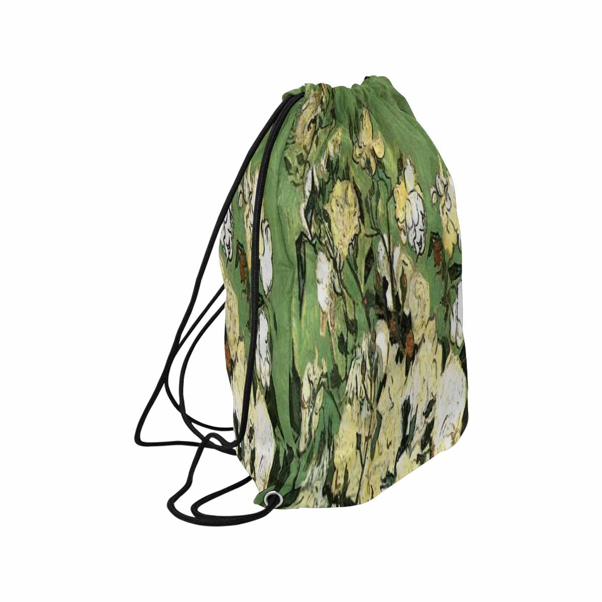 Vintage Floral print, DRAWSTRING BAG, LARGE, Design 55