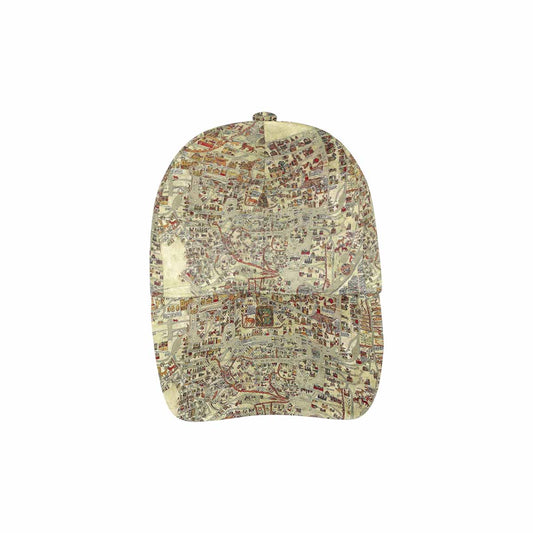 Antique Map design dad cap, trucker hat, Design 27