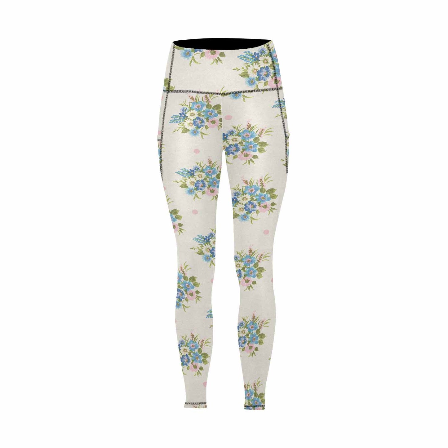 Floral 2, active wear leggings, outside surge, design 10
