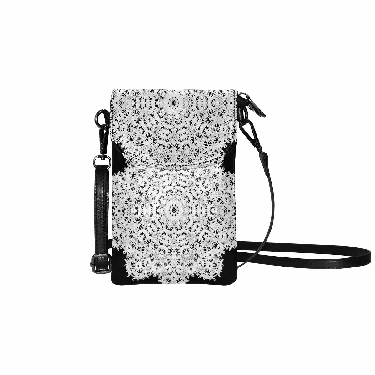 Victorian lace print cell phone purse, mobile purse, Design 50