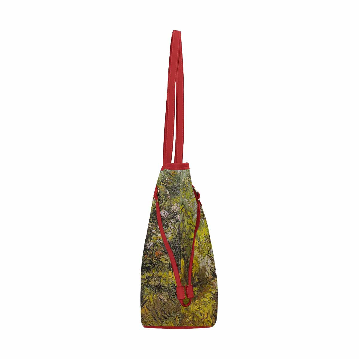 Vintage Floral Handbag, Classic Handbag, Mod 1695361 Design 05, RED TRIM