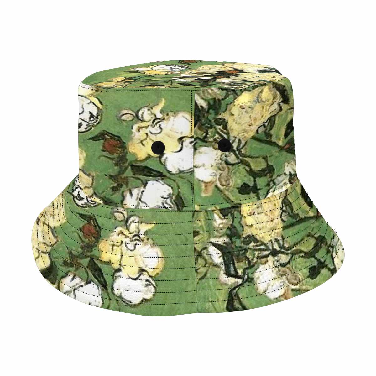 Vintage floral unisex bucket boonie Hat, outdoors hat, Design 55