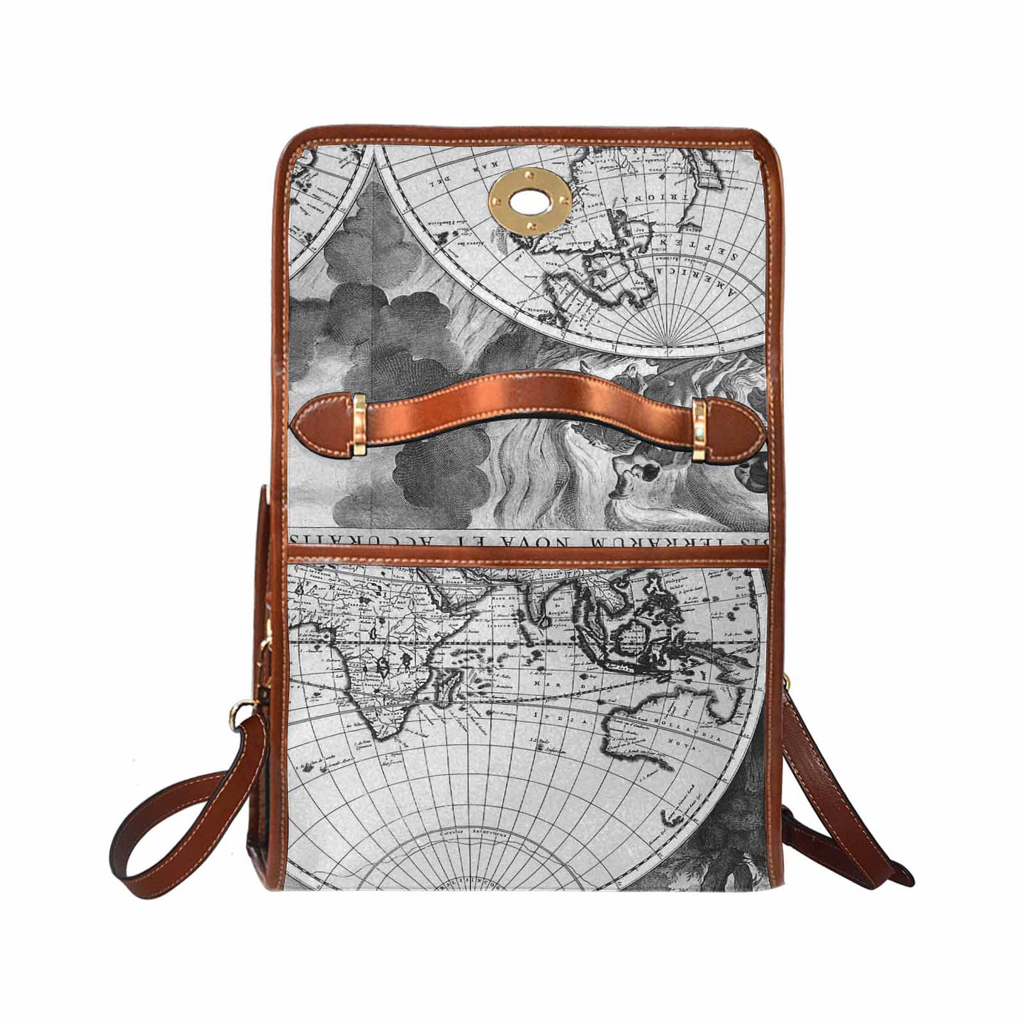 Antique Map Handbag, Model 1695341, Design 17