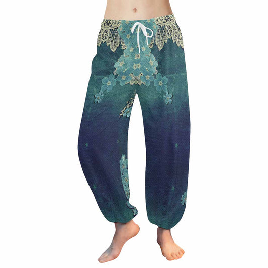 Victorian lace print Haram pants, loose comfy pants design 04
