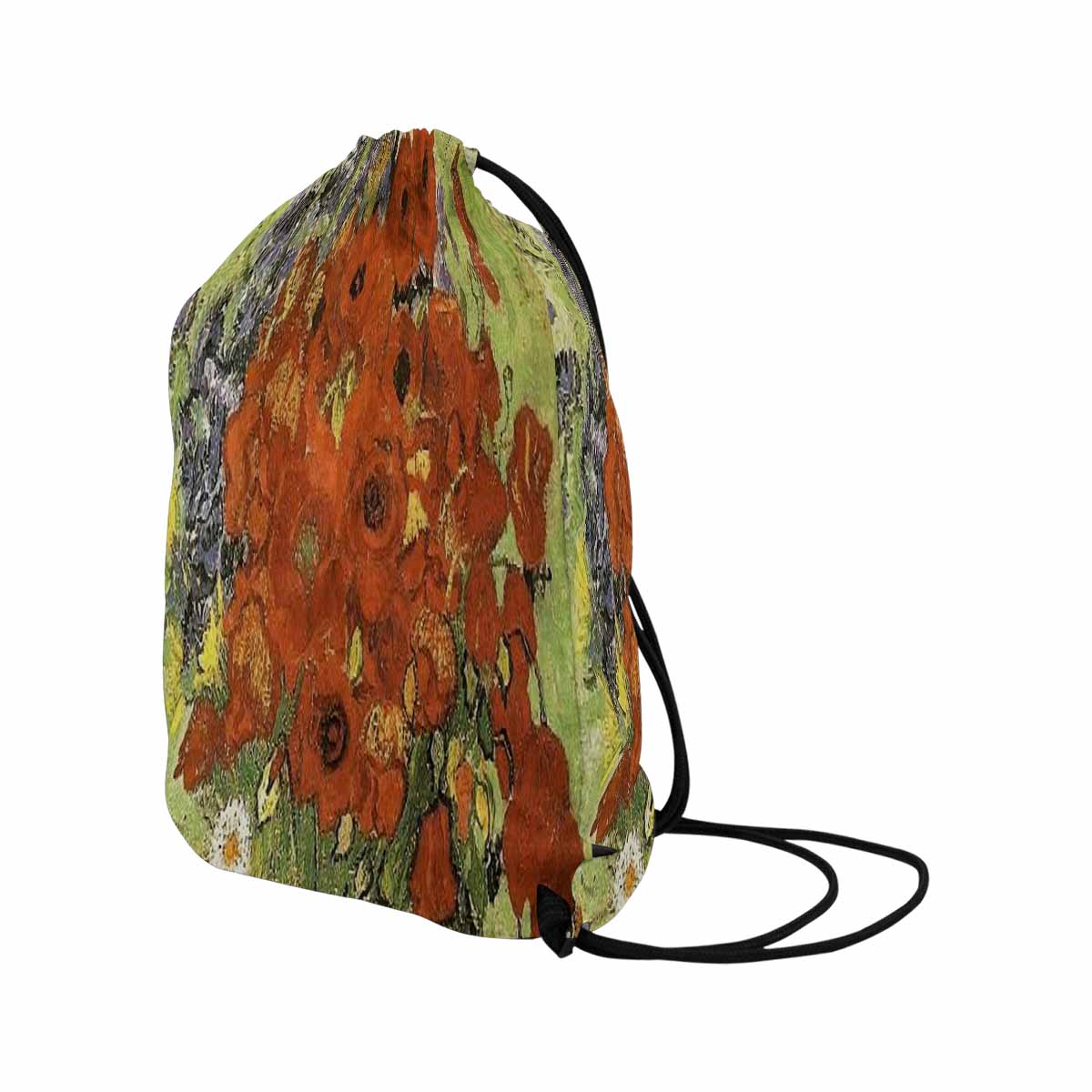 Vintage Floral print, DRAWSTRING BAG, LARGE, Design 56