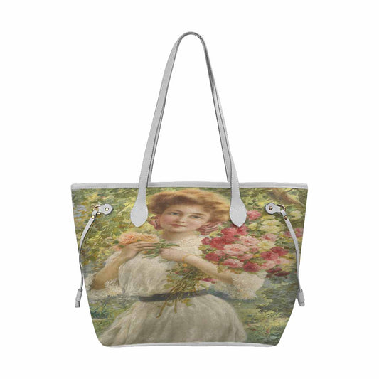 Victorian Lady Design Handbag, Model 1695361, Summer, WHITE TRIM