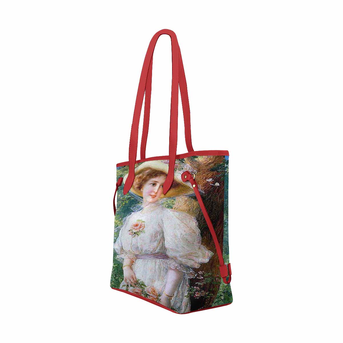 Victorian Lady Design Handbag, Model 1695361, Reverie, RED TRIM
