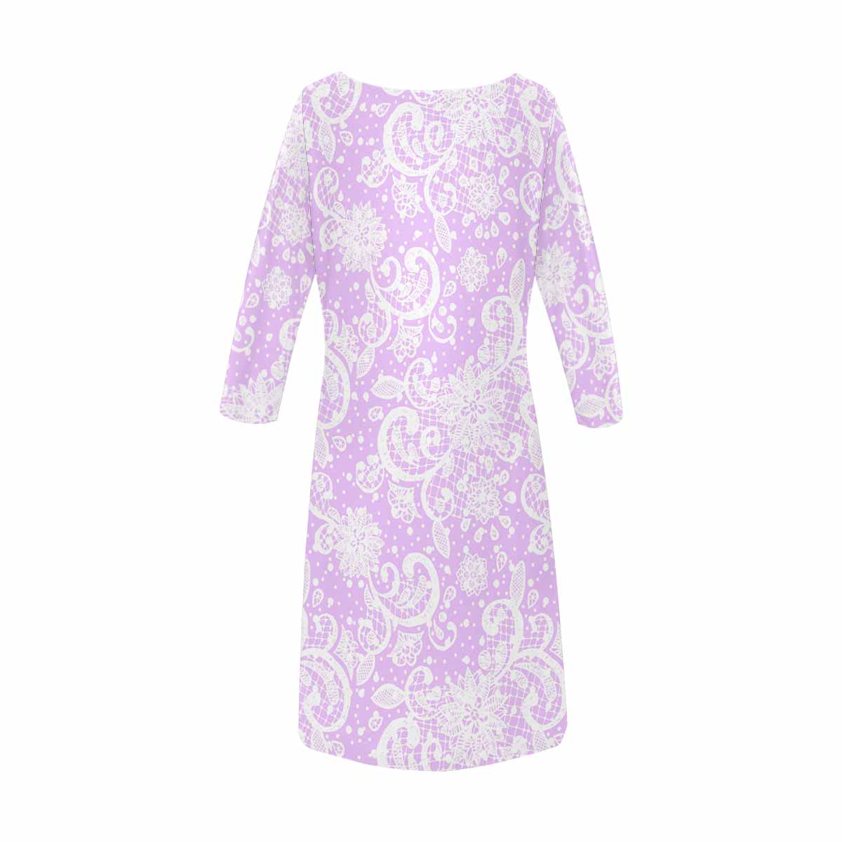 Victorian printed lace loose dress, Design 06