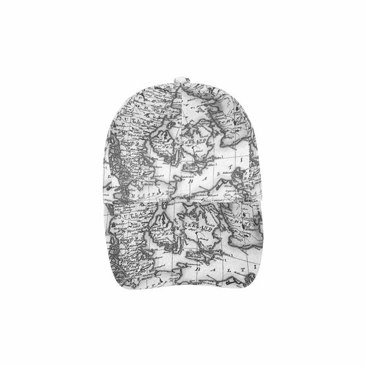 Antique Map design dad cap, trucker hat, Design 32