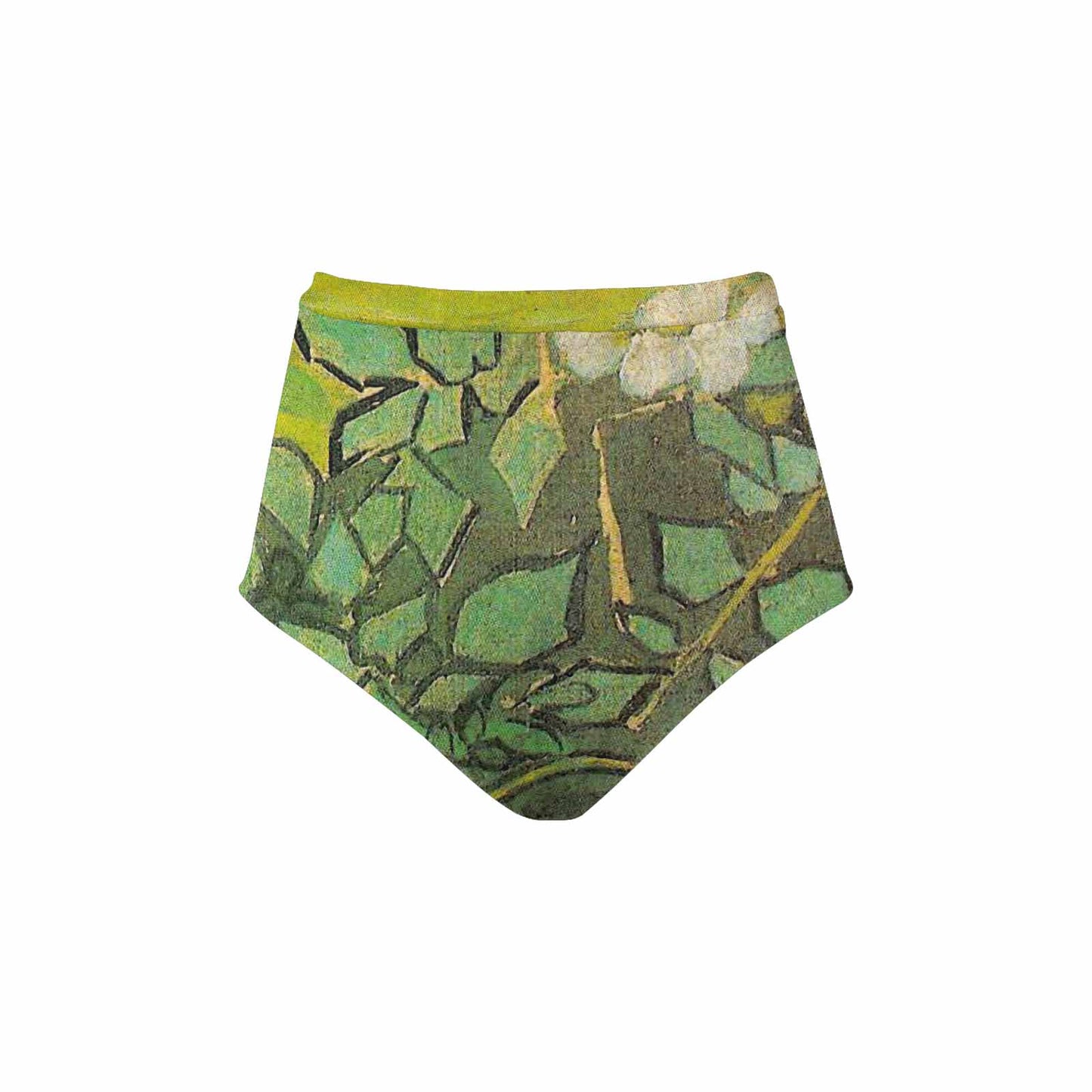 Vintage floral High waist bikini bottom, Design 01