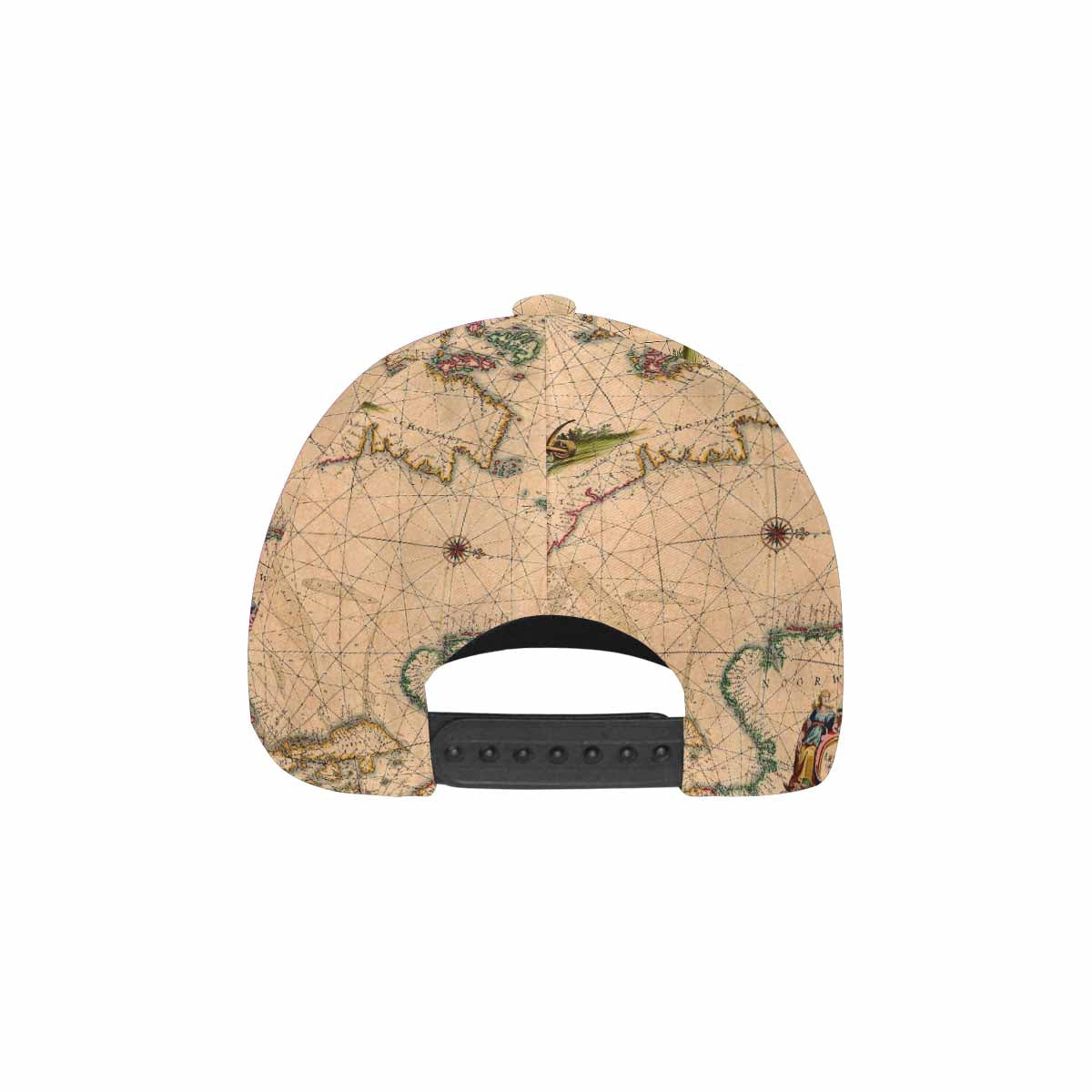 Antique Map design dad cap, trucker hat, Design 7