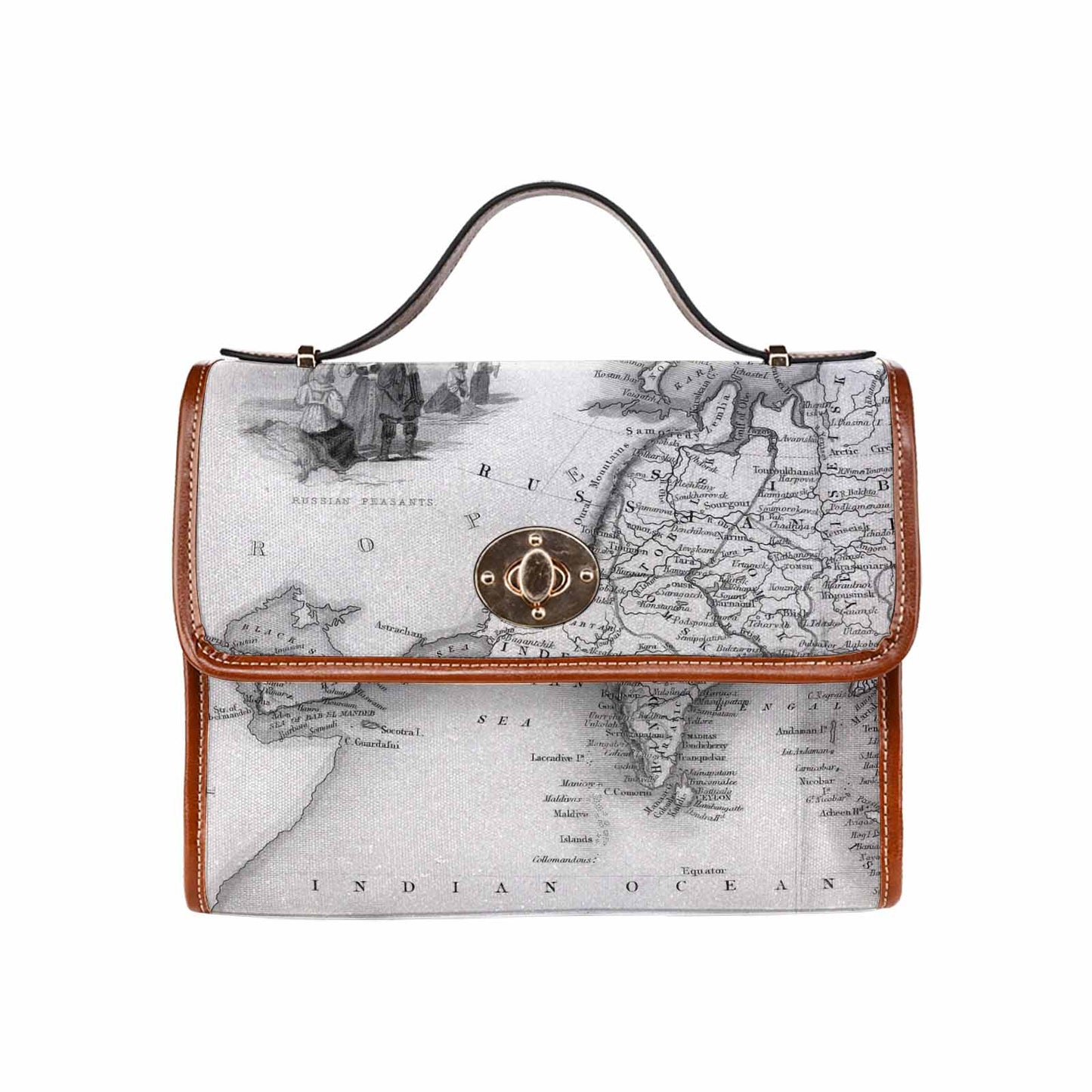 Antique Map Handbag, Model 1695341, Design 35