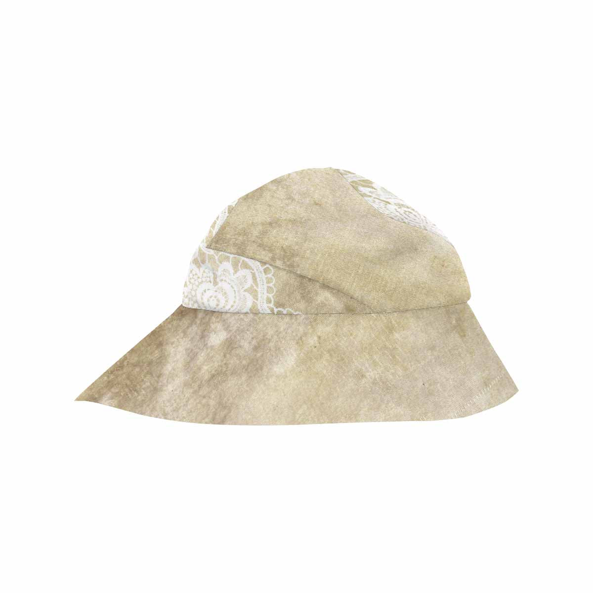 Victorian lace print, wide brim sunvisor Hat, outdoors hat, design 28