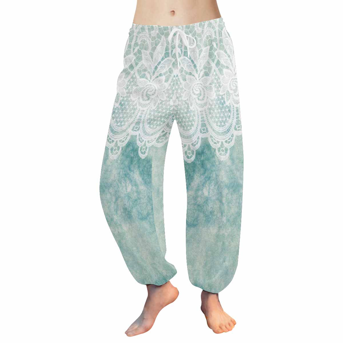 Victorian lace print Haram pants, loose comfy pants design 41