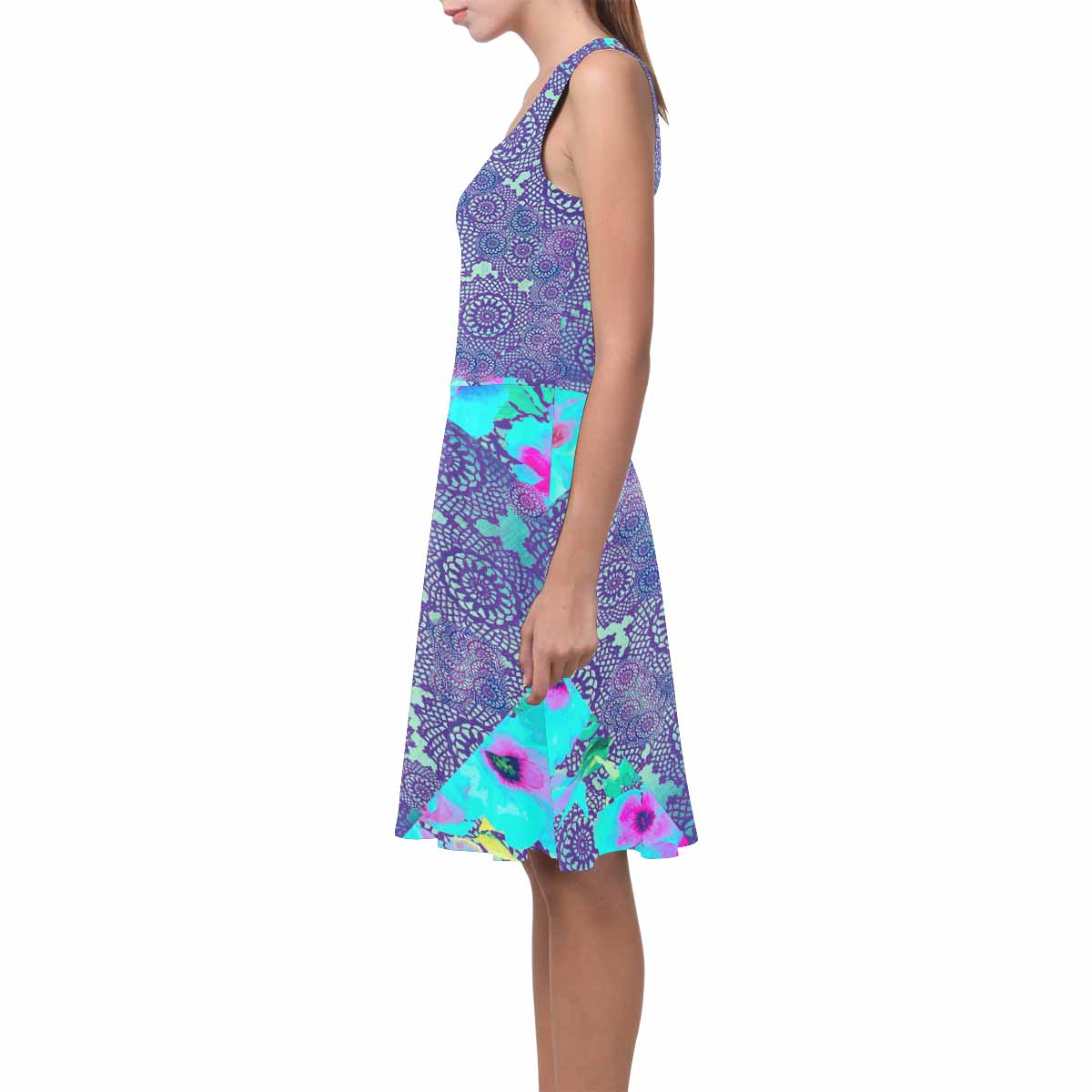 Victorian printed lace summer dress, Design 14