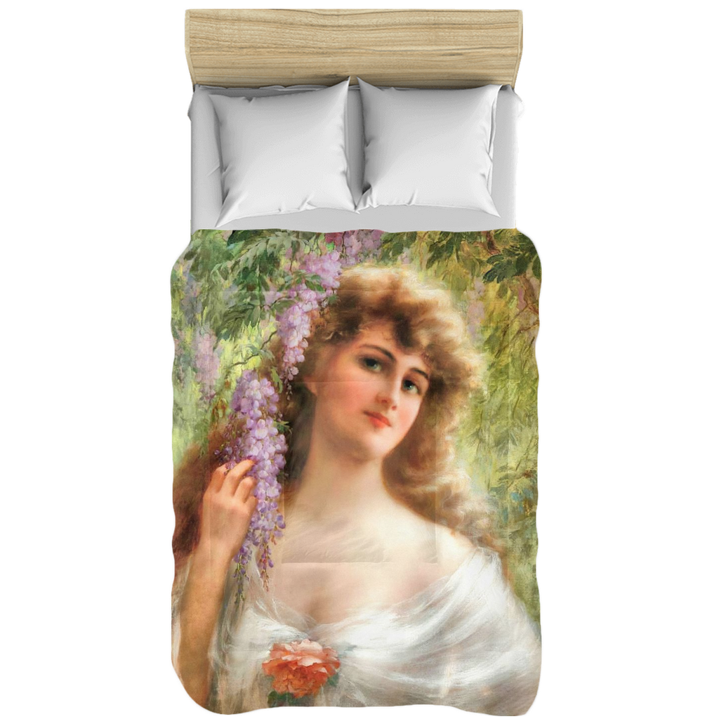 Victorian lady design comforter, twin, twin XL, queen or king, Portrait of a Woman