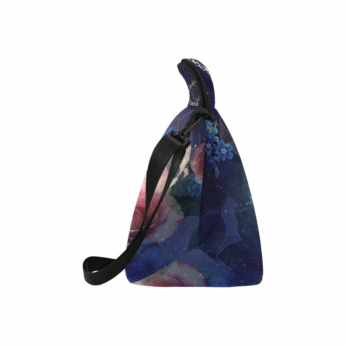 Victorian lace print insulated lunch bag, design 02