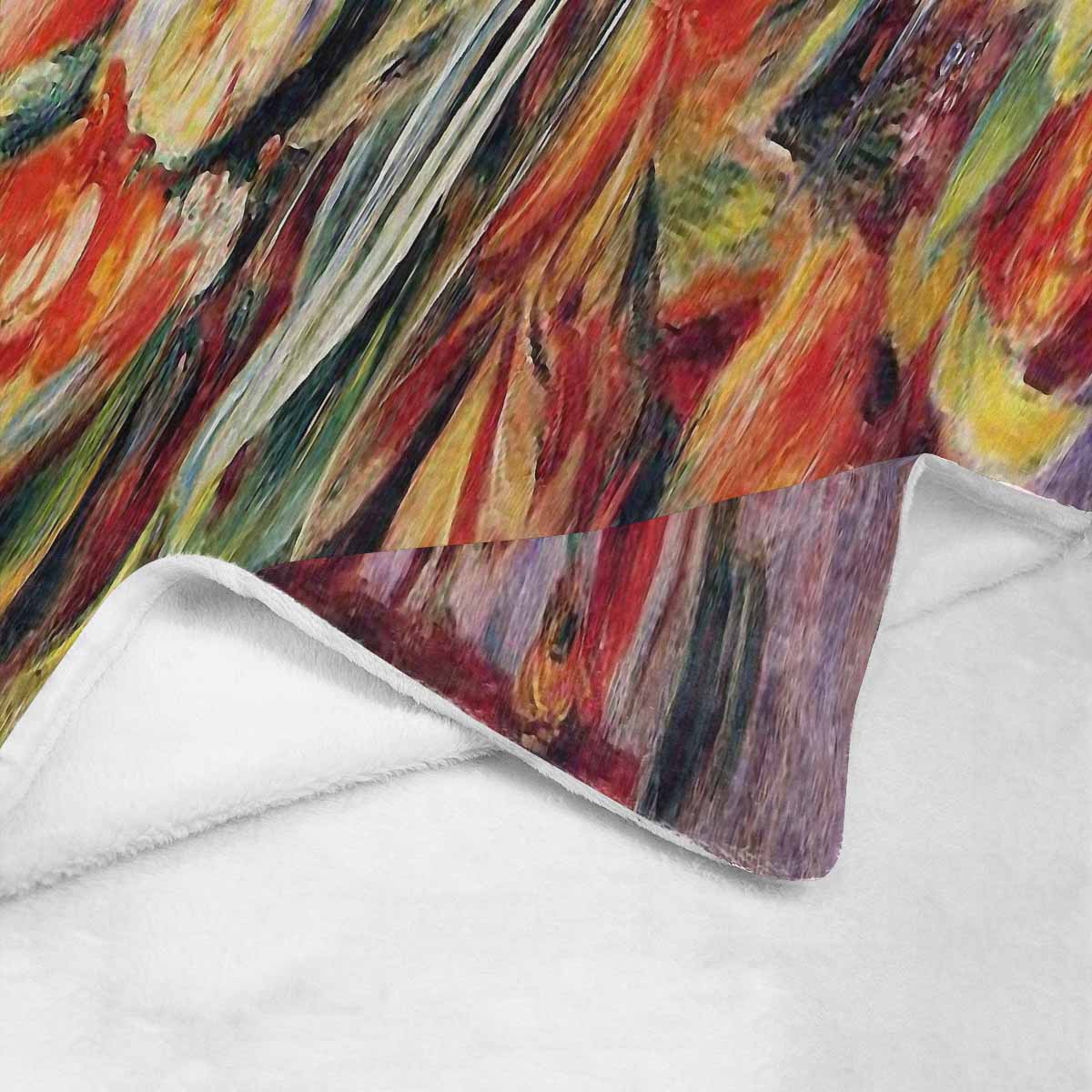 Vintage Floral BLANKET, LARGE 60 in x 80 in, Design 19 C50