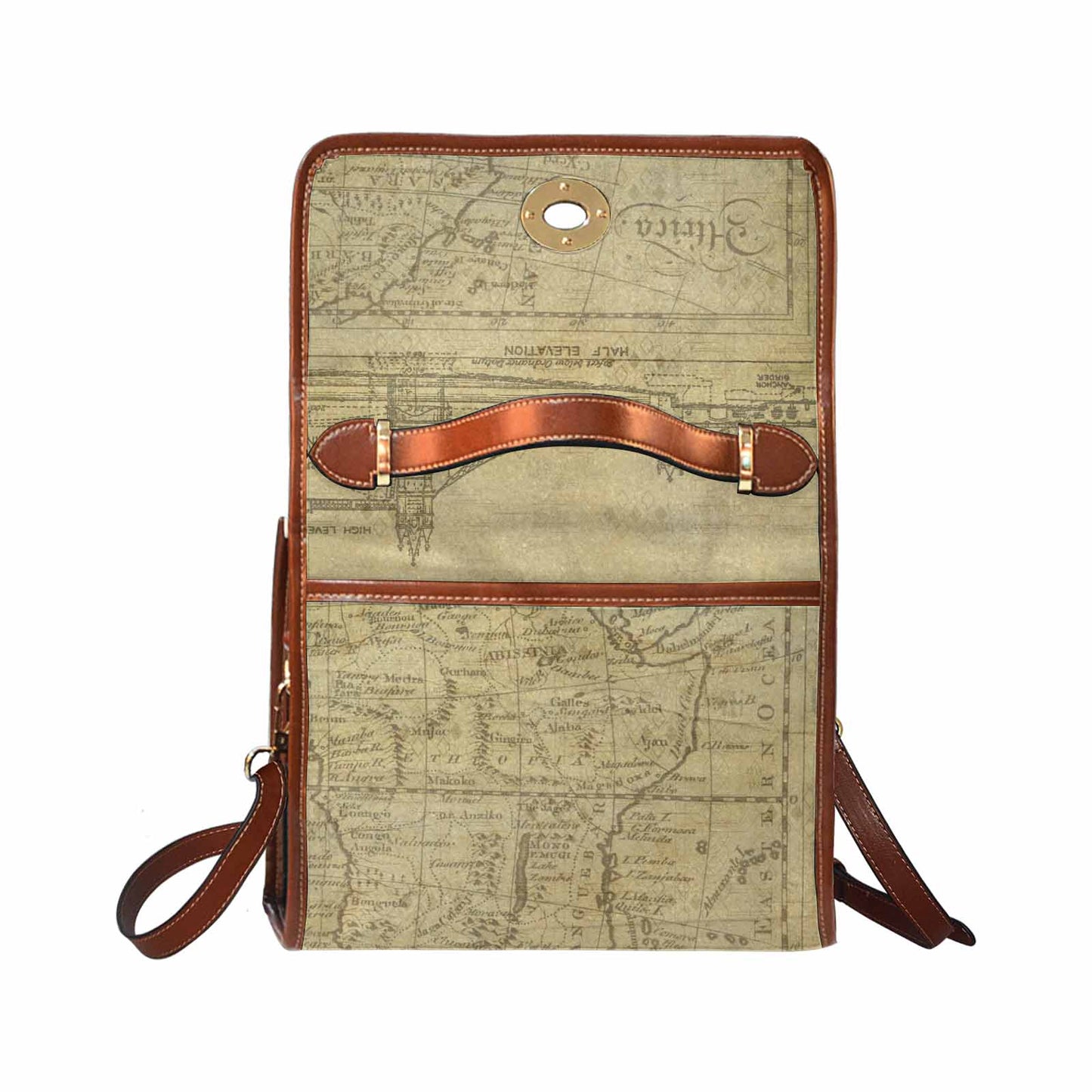 Antique Map Handbag, Model 1695341, Design 01