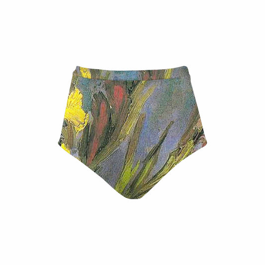 Vintage floral High waist bikini bottom, Design 59