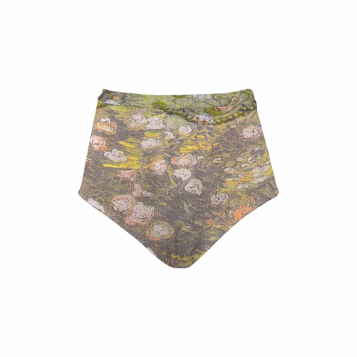 Vintage floral High waist bikini bottom, Design 05x