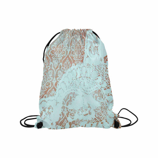Victorian lace print, DRAWSTRING BAG, MEDIUM, design 23