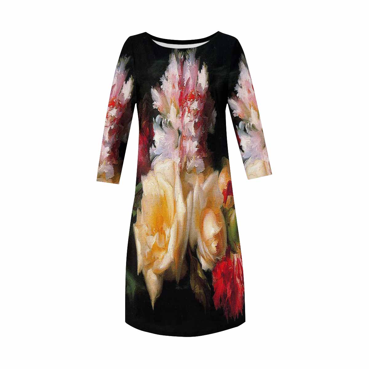 Vintage floral loose dress, model D29532 Design 30