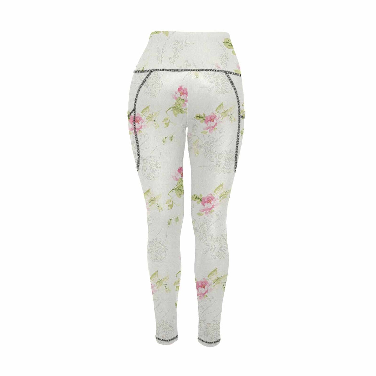 Floral 2, active wear leggings, outside surge, design 11