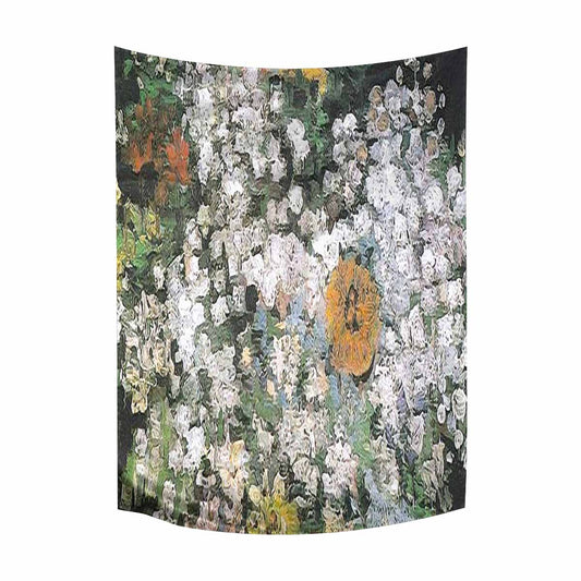 Vintage floral TAPESTRY, LARGE 60 x 80 in, Vertical, Design 07