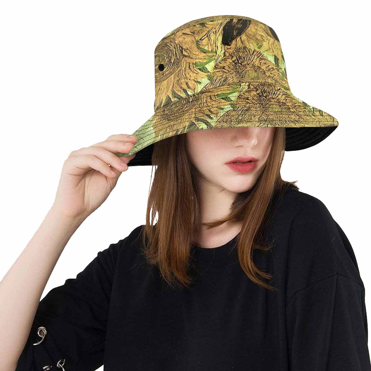 Vintage floral unisex bucket boonie Hat, outdoors hat, Design 48x
