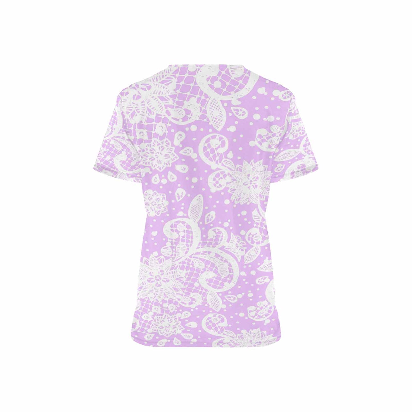 Victorian lace print professional scrubs, nurses scrub, unisex, design 06