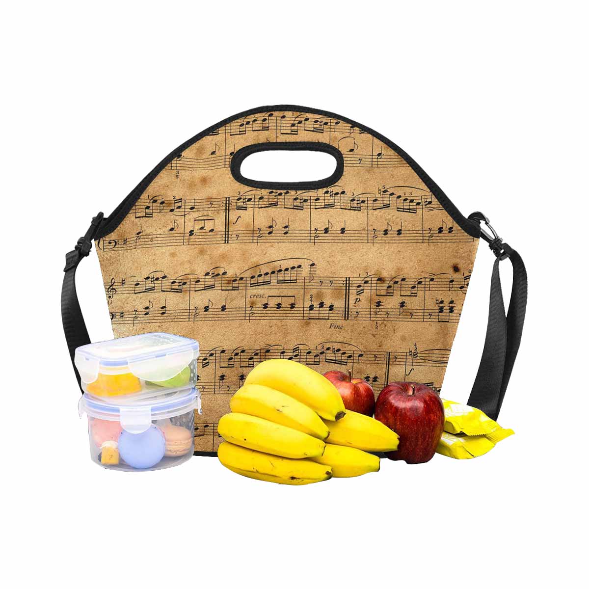 Antique general print, insulated lunch bag, design 34