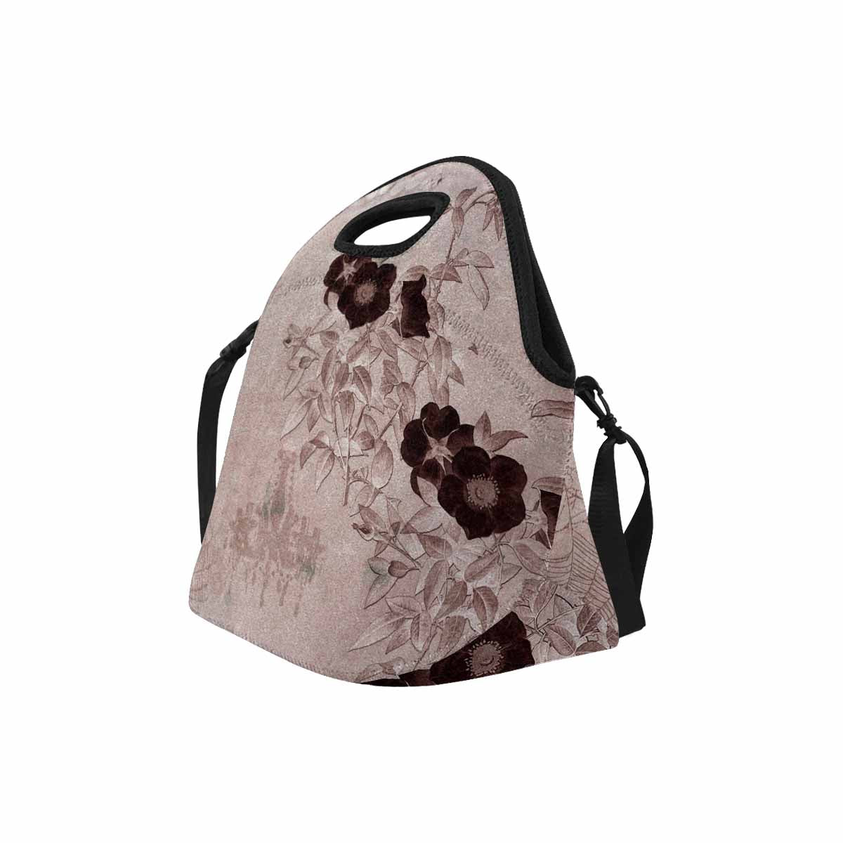 Antique general print, insulated lunch bag, design 14