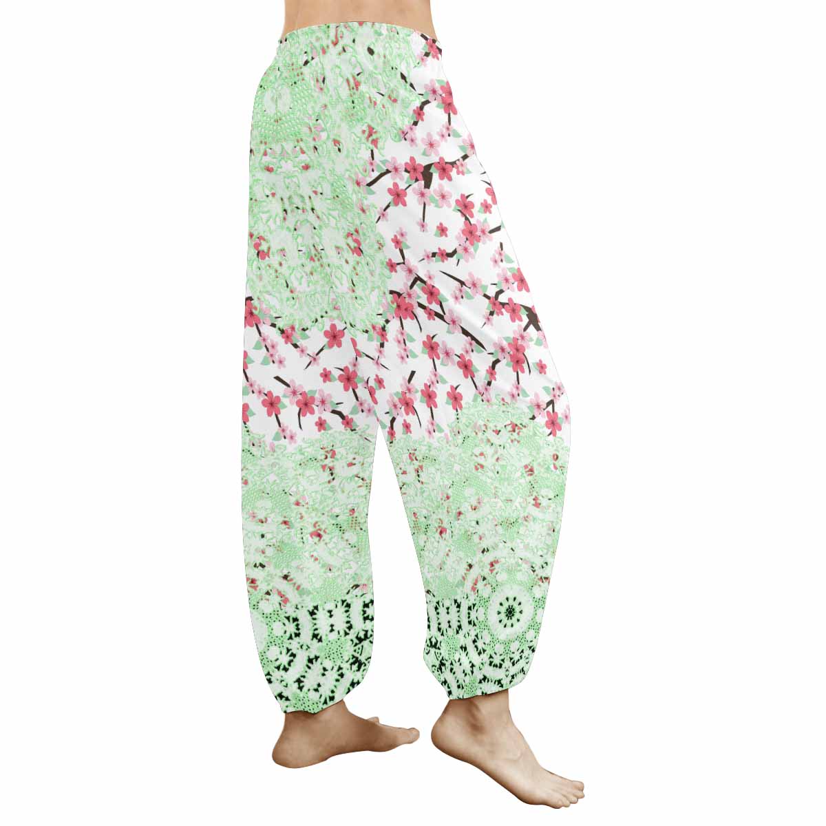 Victorian lace print Haram pants, loose comfy pants design 10