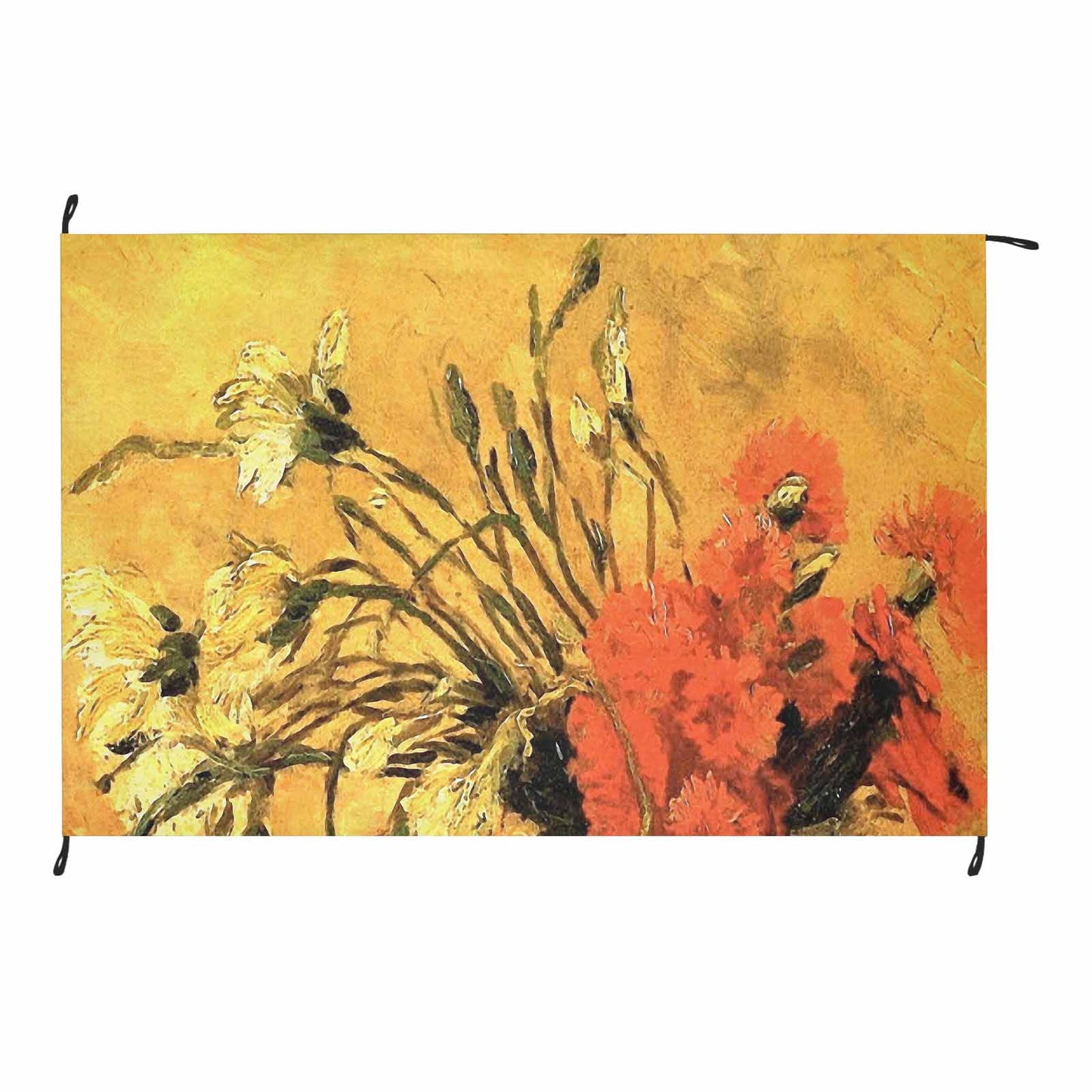 Vintage Floral waterproof picnic mat, 81 x 55in, Design 61