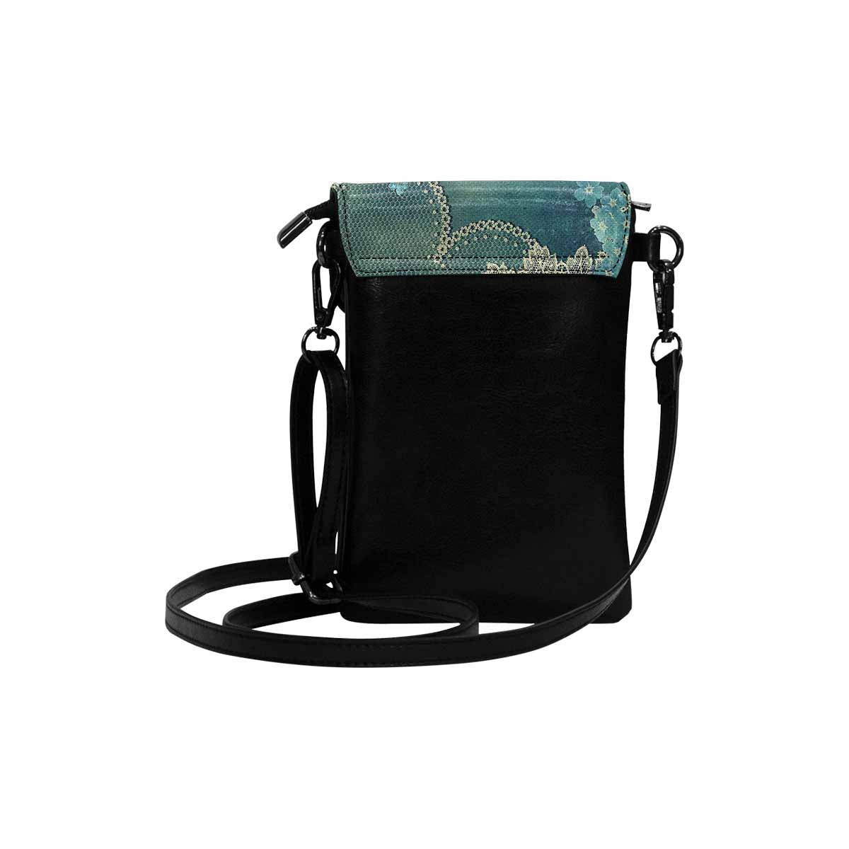 Victorian lace print cell phone purse, mobile purse, Design 04