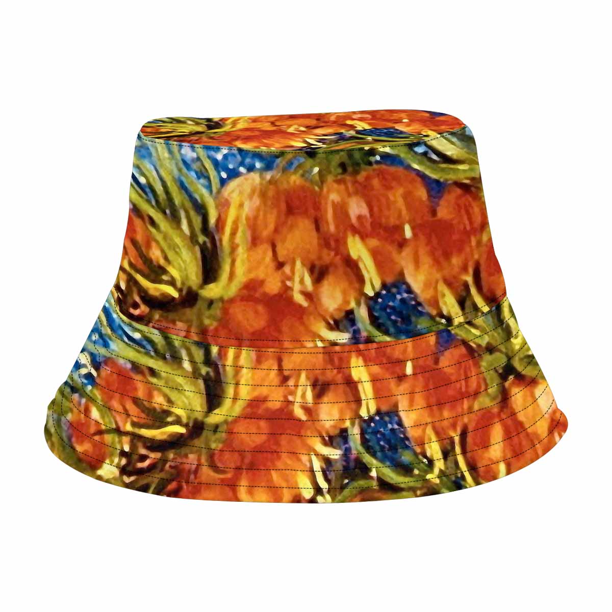 Vintage floral unisex bucket boonie Hat, outdoors hat, Design 42