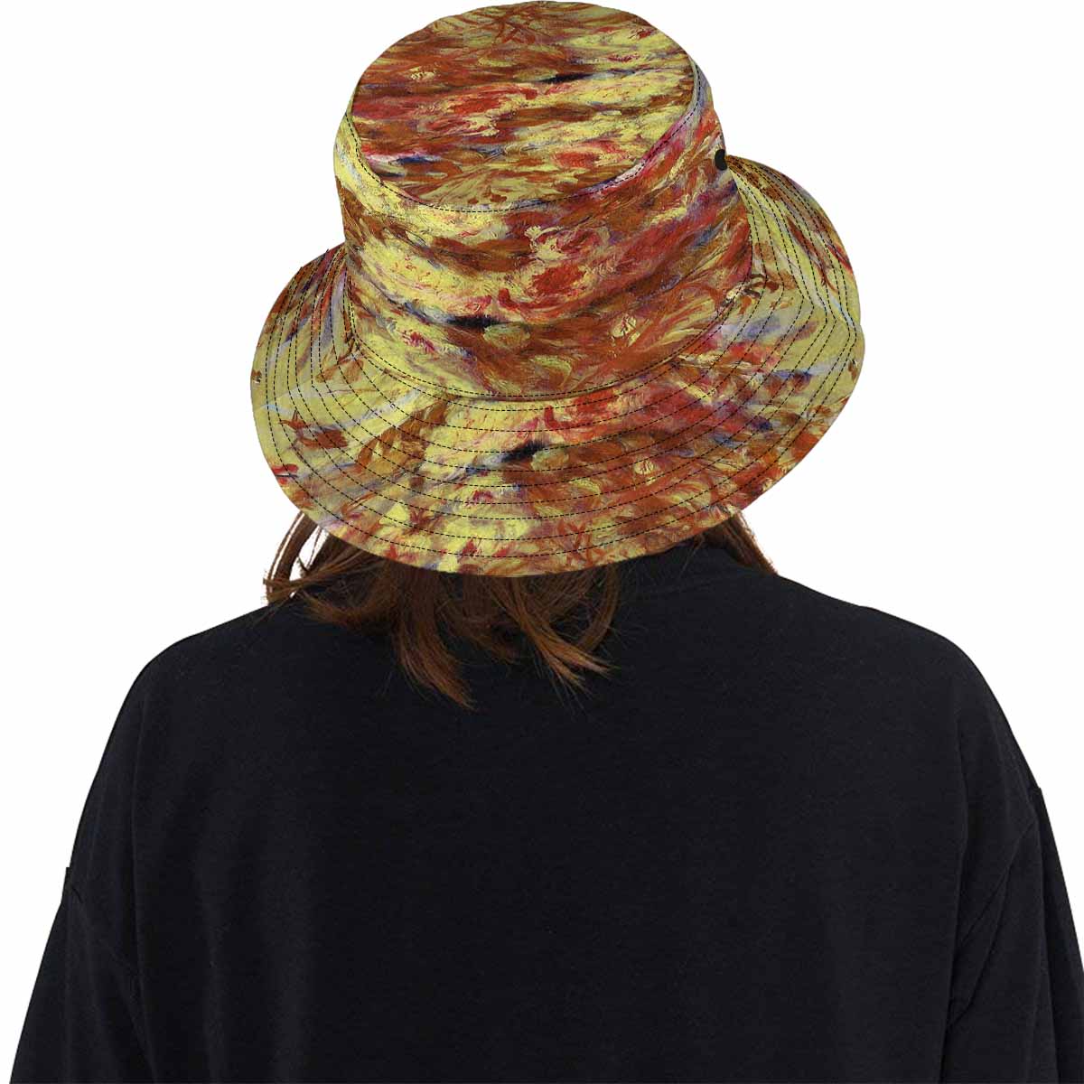 Vintage floral unisex bucket boonie Hat, outdoors hat, Design 11