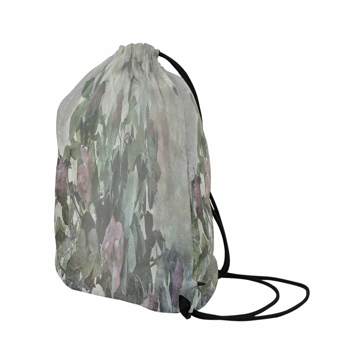 Vintage Floral print, DRAWSTRING BAG, LARGE, Design 23