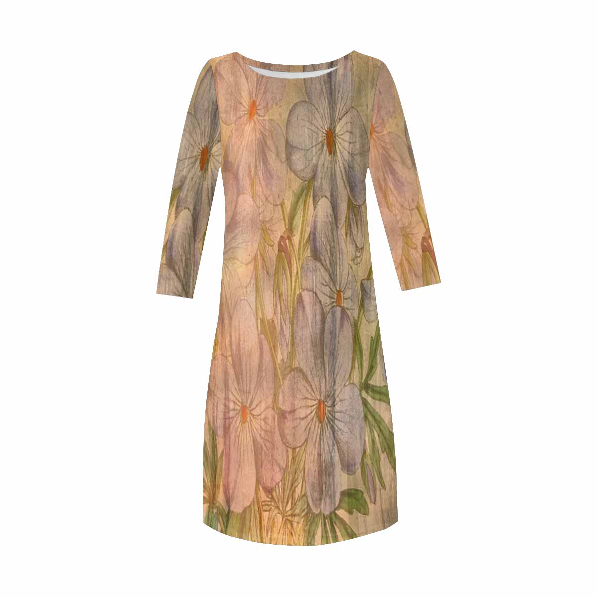 Vintage floral loose dress, model D29532 Design 13xx