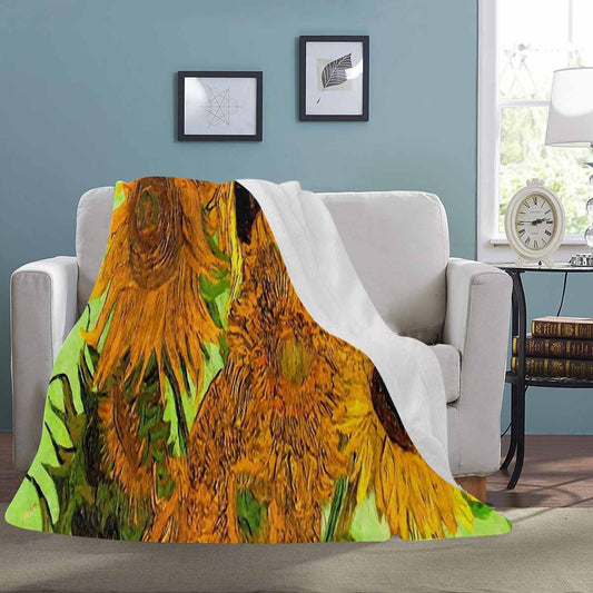 Vintage Floral BLANKET, LARGE 60 in x 80 in, Design 48 C50