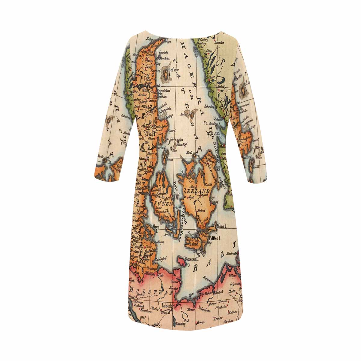 Antique Map loose dress, MODEL 29532, design 28