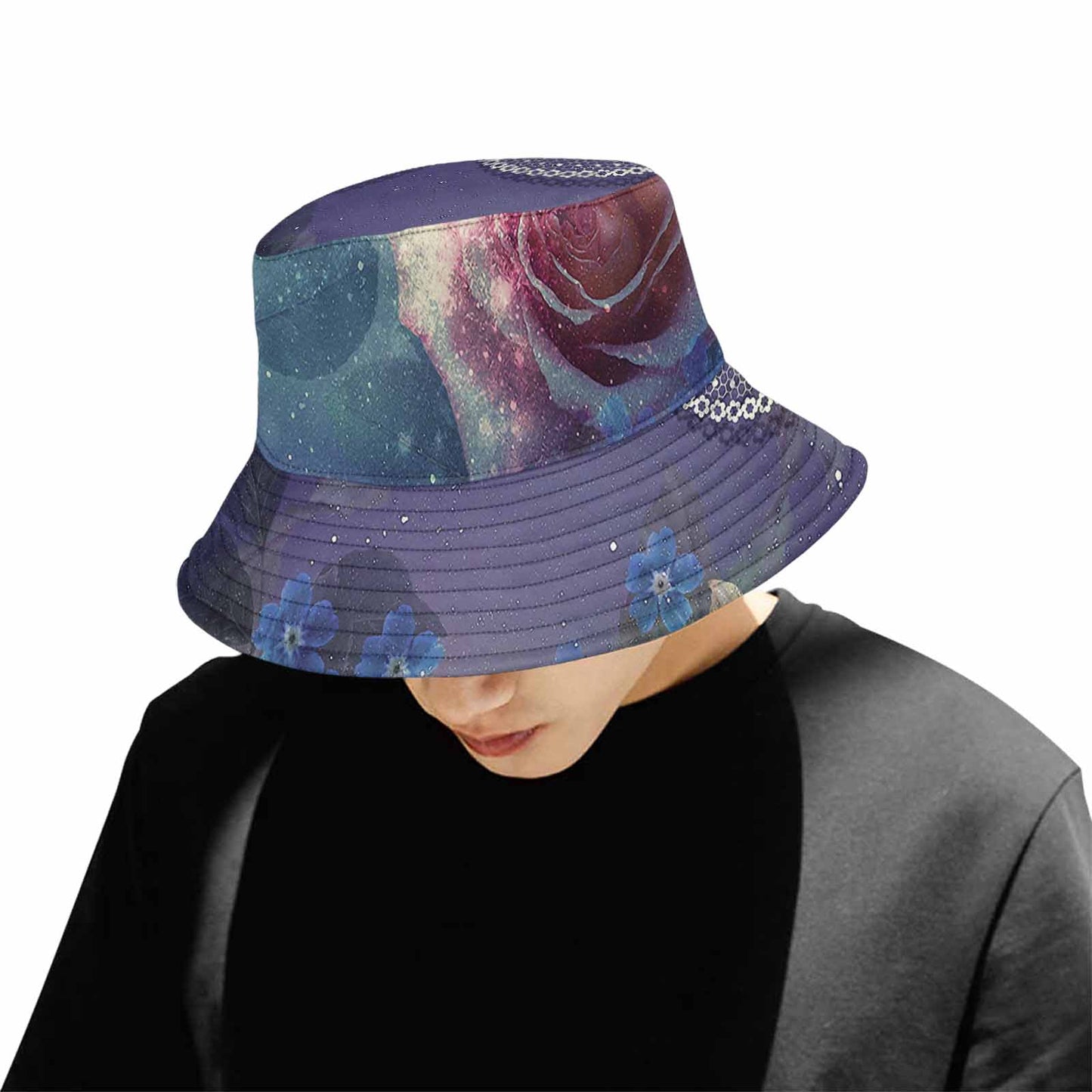 Victorian lace Bucket Hat, outdoors hat, design 02