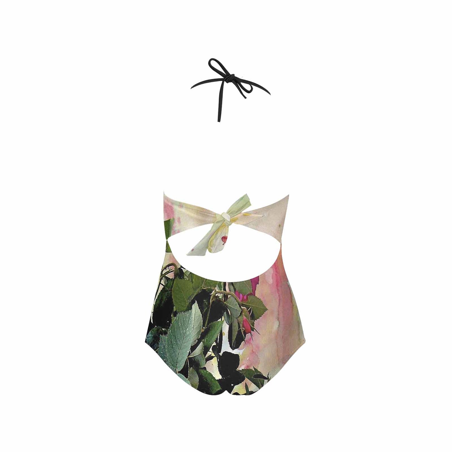 Vintage floral, vintage chest collar, one piece swim wear, Design 22