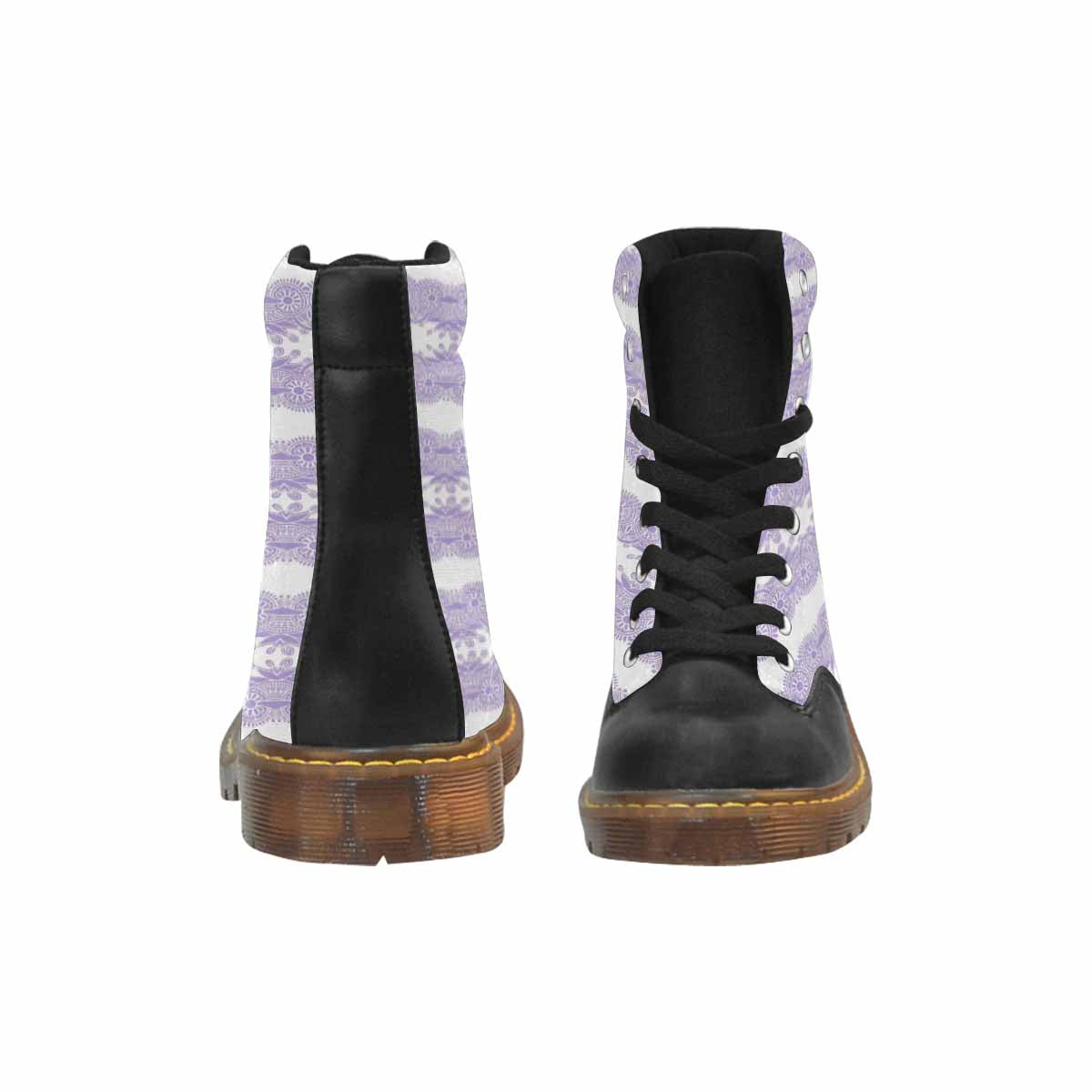 Victorian lace print, cute but tough, Winter walk about  boots, design 07