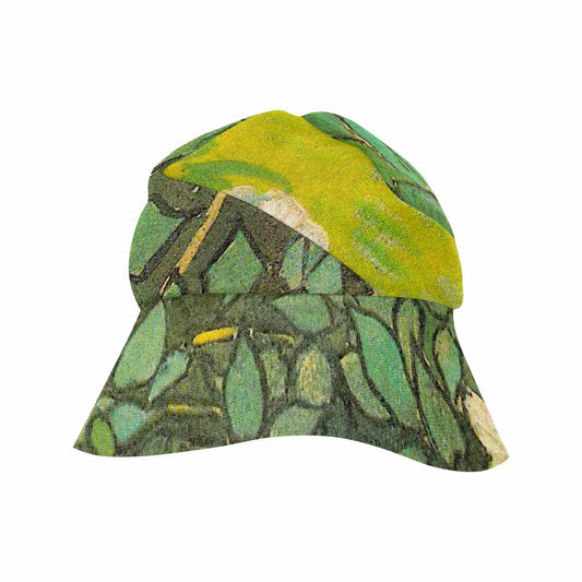 Vintage floral wide brim sunvisor Hat, outdoors hat, Design 01