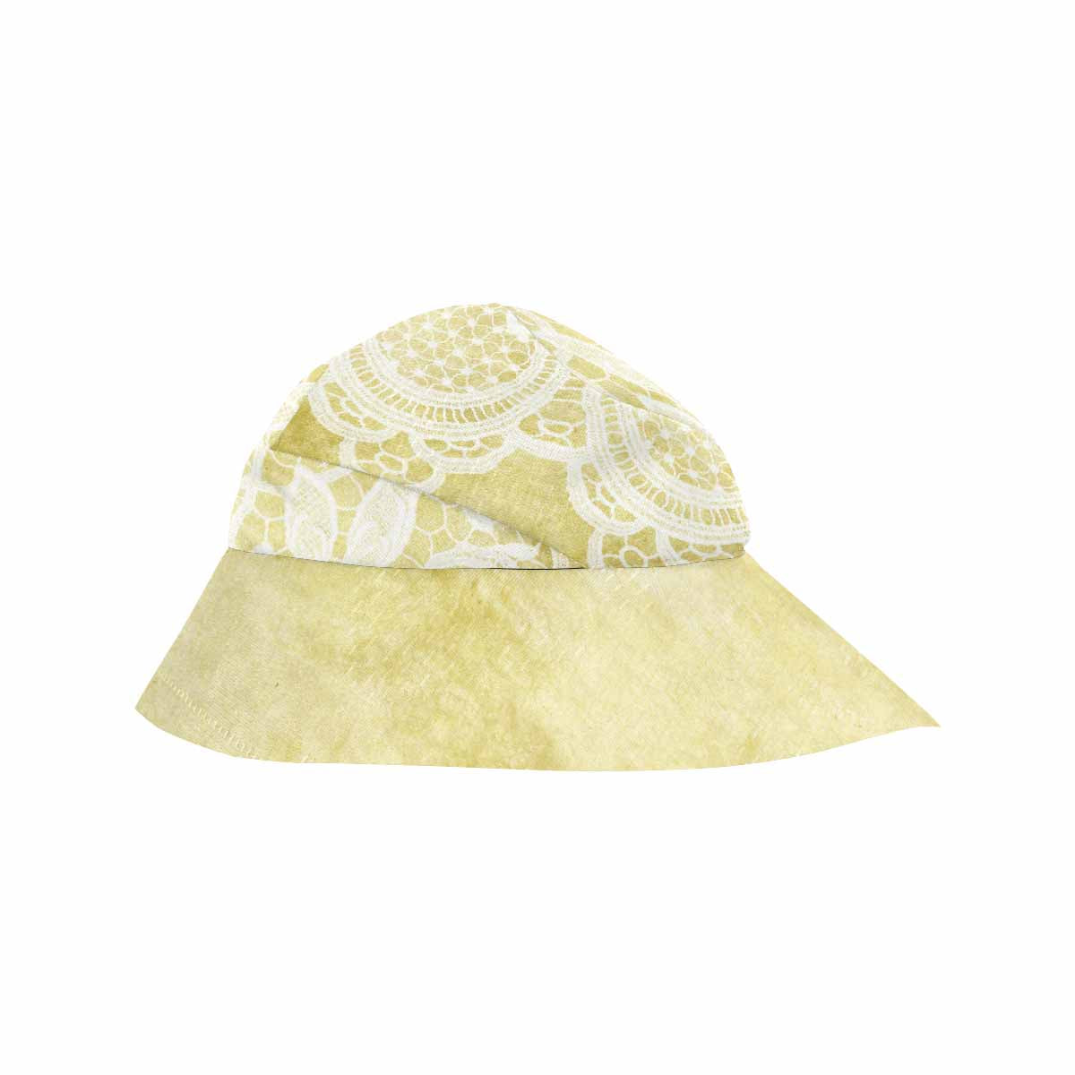 Victorian lace print, wide brim sunvisor Hat, outdoors hat, design 44